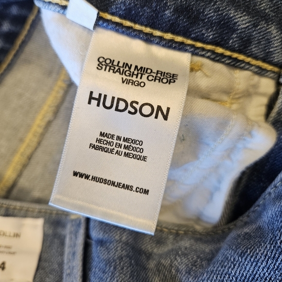 Hudson Collin Mid Rise Straight Crop Virgo Womens Jeans NEW - Picture 6 of 9